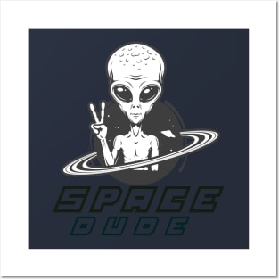 Space dude T-shirt planet Posters and Art